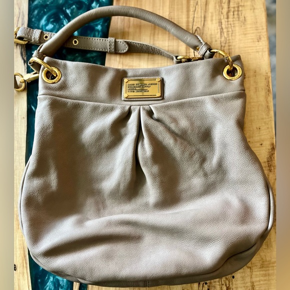 Marc by Marc Jacobs Classic Q Hillier Taupe Hobo Crossbody Bag - Picture 2 of 12